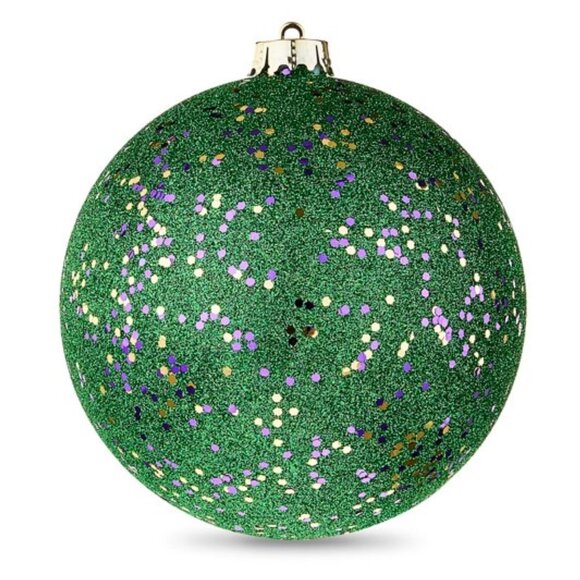 Jumbo Green Mardi Gras Ornament - Picture 1 of 5